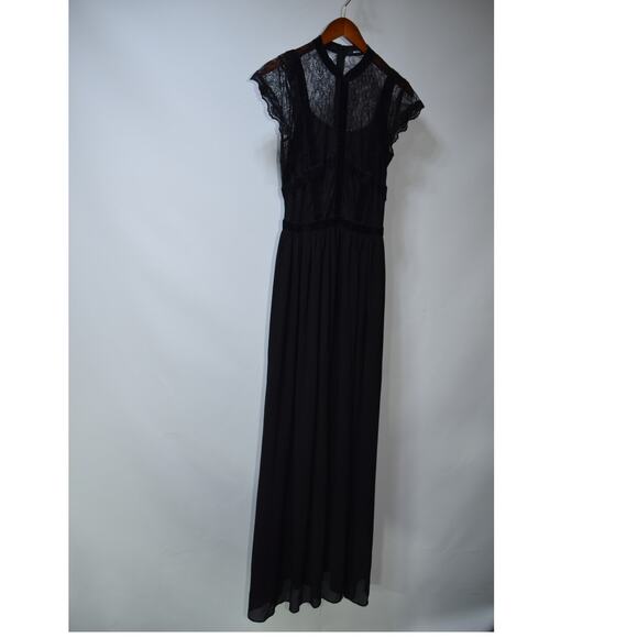 Miusol Dresses & Skirts - MIUSOL Black Lace Maxi Dress Women's Medium Sheer Yoke Formal Evening Gown